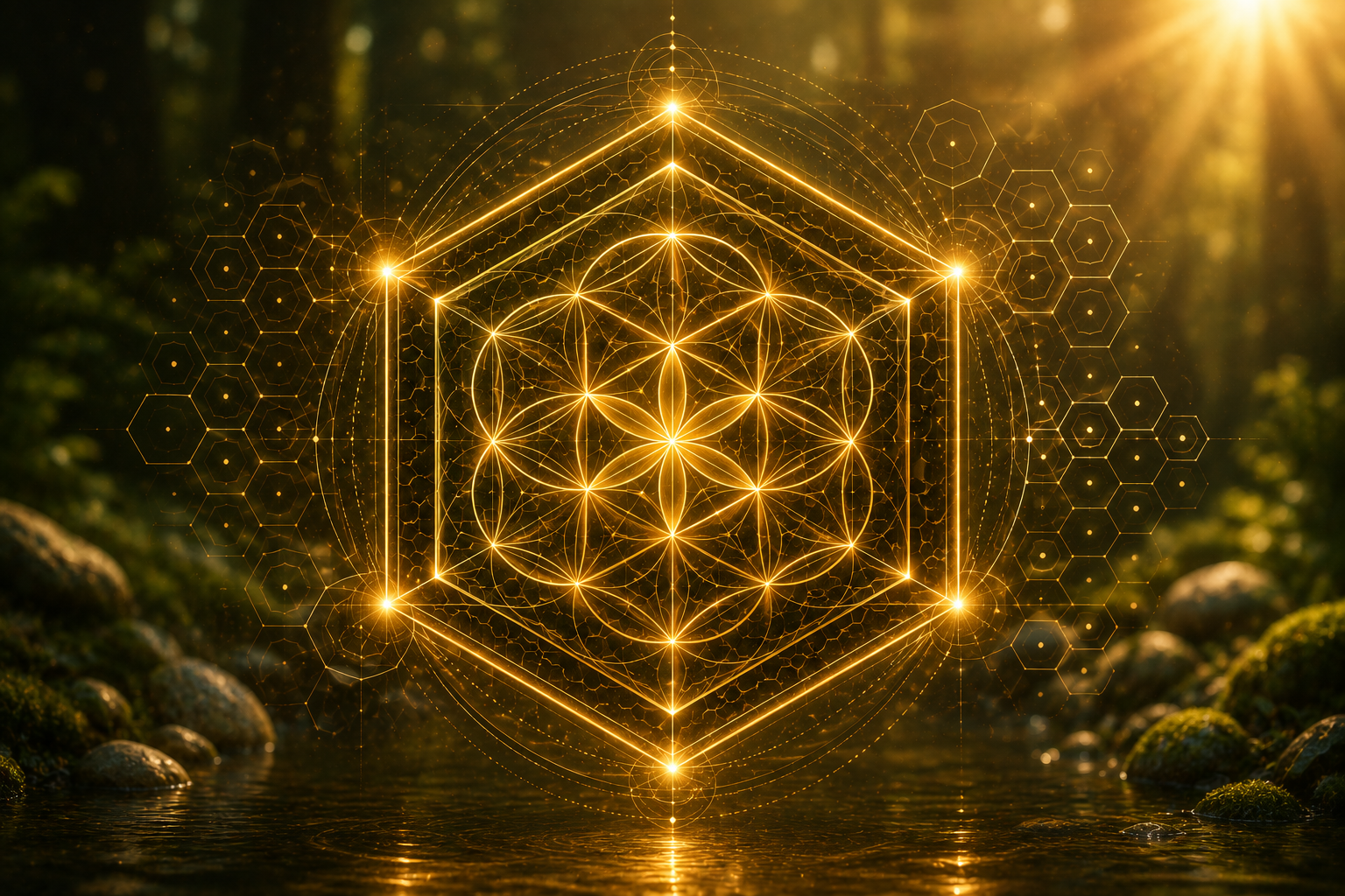 Sacred geometry and honeycomb