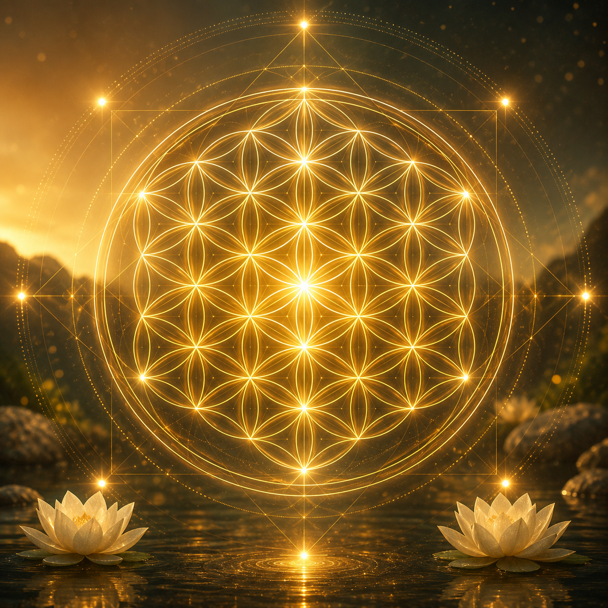 Sacred geometry flower of life
